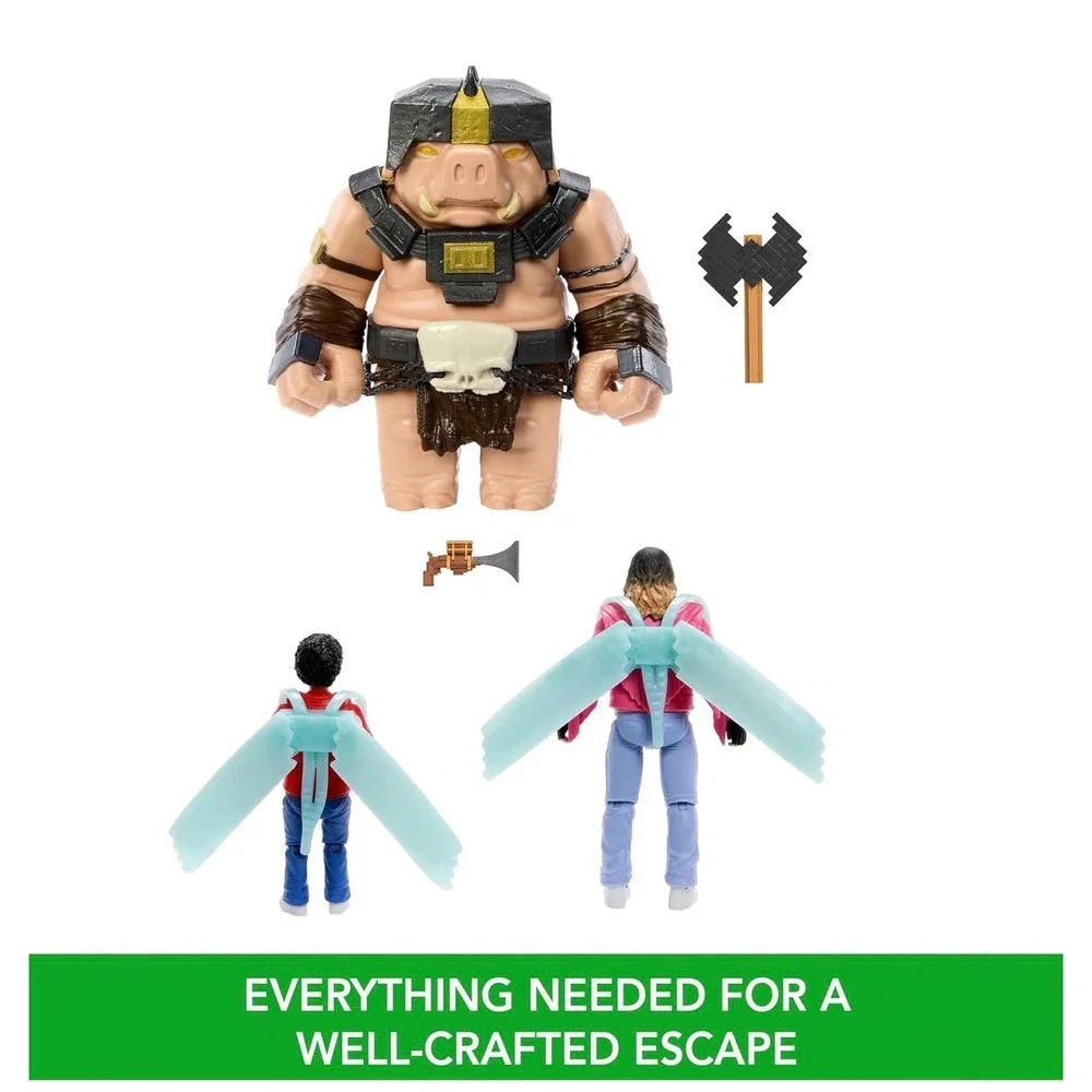 Mattel A Minecraft Movie Well-Crafted Escape Piglin Warrior Jack Black Steve Set